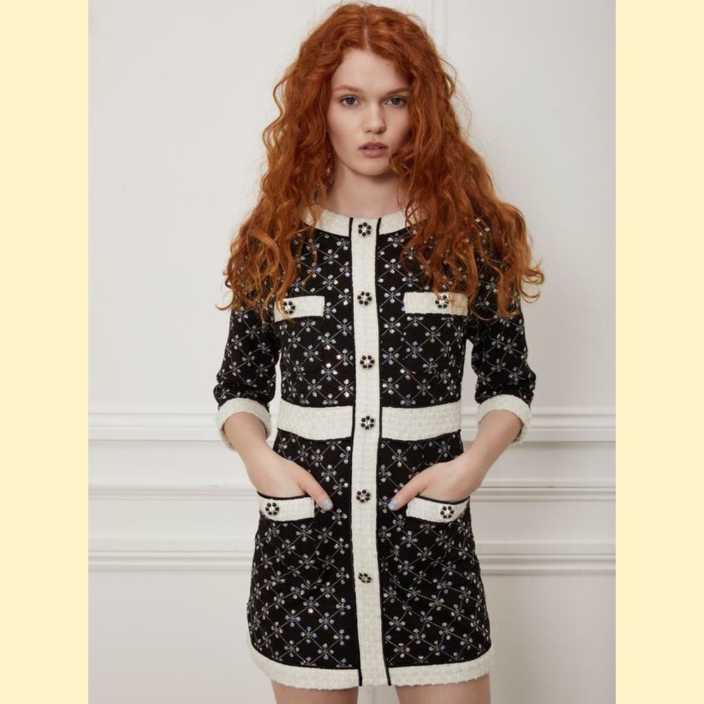 SISTER JANE DREAM THE CHARLESTON TWEED MINI DRESS
